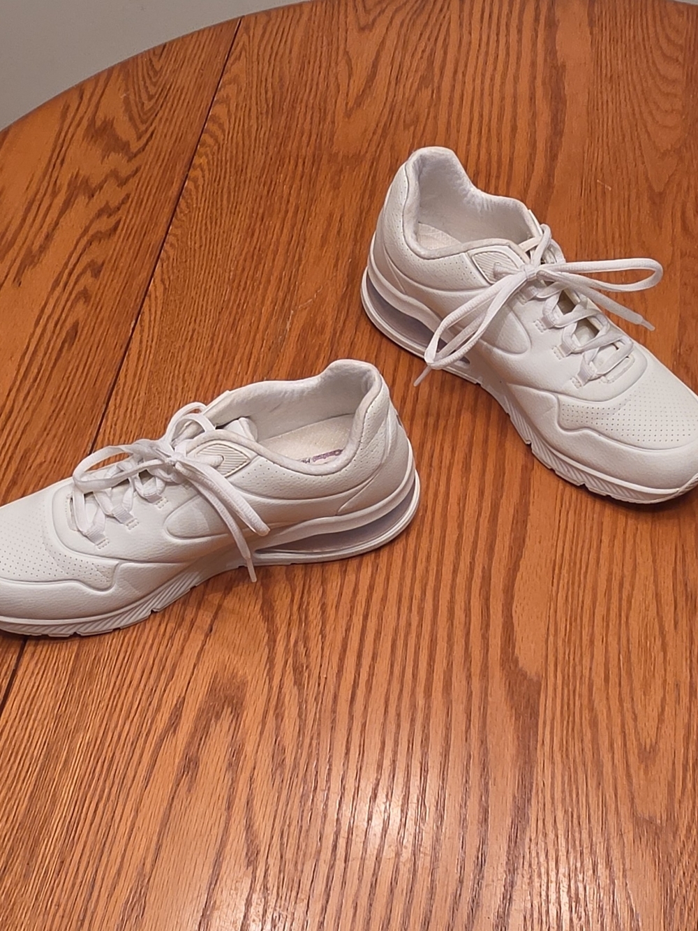 Sketchers Women’s White Lace-Up Perforated Comfort Sneakers - Picture 6 of 9